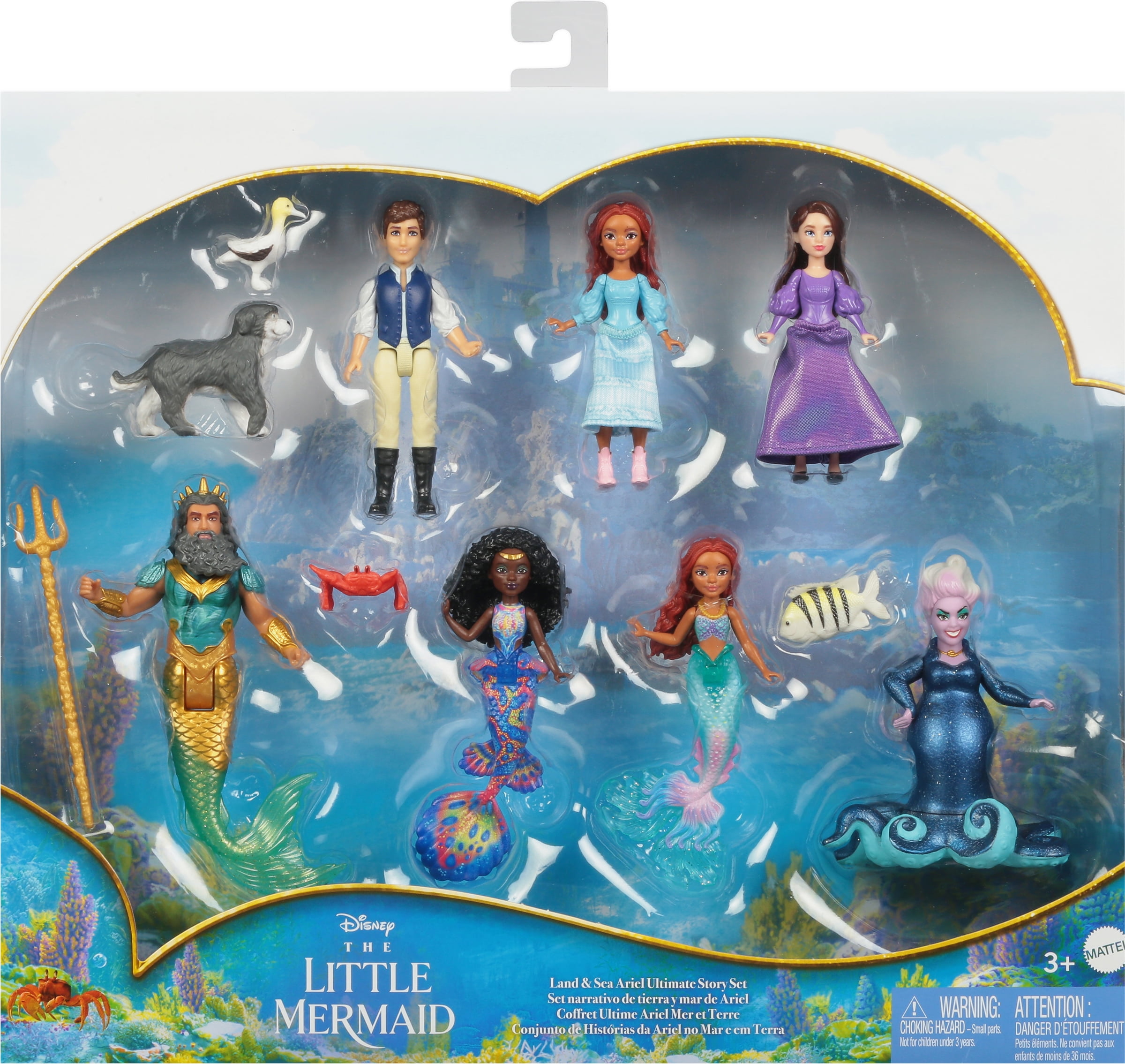 Disney The Little Mermaid Land & Sea Ariel Ultimate Story Set Doll New