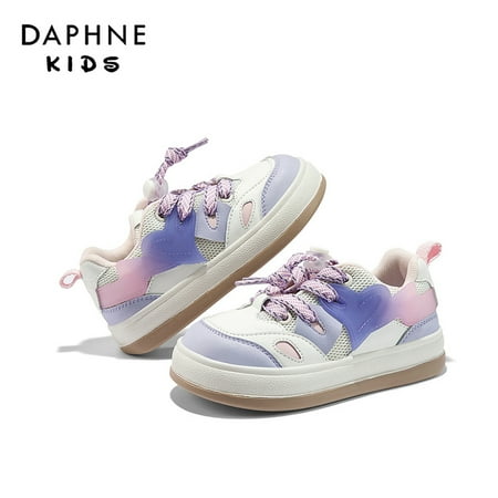 

DAPHNE Children s Non-slip Lace-up Shoes Trendy Wear-resistant Breathable Running Shoes