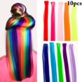 thumbnail image 1 of 10PCS Extension de Cheveux Clip de Mode en Pièce de Cheveux Synthétique pour la Fête, 1 of 10