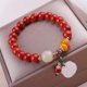 thumbnail image 1 of Pulsera de ágata roja del Sur Natural para mujer, cadena de mano con cierre de Jade blanco Ruyi, diseño pequeño, ropa de mano con cuentas de alta gama de 17cm, 1 of 4