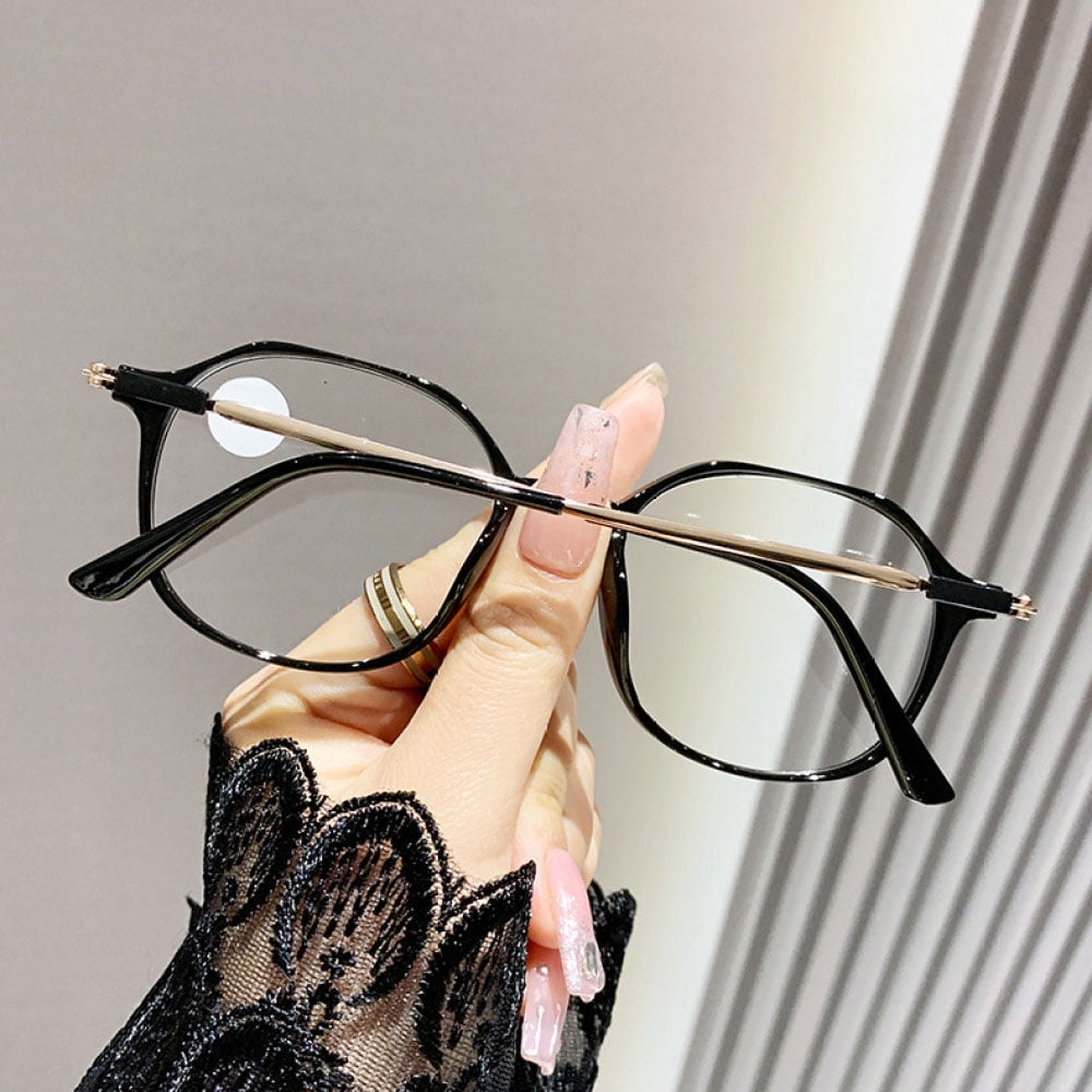 3 Pairs of Anti-blue Light Black Reading Glasses 1.75 Fashionable Lightweight Readers for Women Square Oversized Presbyopic Glasses +1.75
