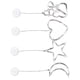 thumbnail image 5 of Cadena de luces LED 4 piezas de luces de cortina adorno de iluminación luces navideñas de ahorro de energía para ventanas hogares tiendas dormitorios ANGGREK Otros, 5 of 8