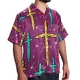 thumbnail image 2 of Easter Cross Men's Short Sleeve Poplin Shirt, Casual Printed Beach Button Down Summer Unisex Shirts, 2 of 6