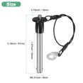 thumbnail image 3 of 1 Pack Ball Locking Pins, 8mm Dia. 50mm Usage Length Button Handle Qick Release Pin, 3 of 7