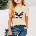 thumbnail image 2 of Taqqpue Boys Girls 4th of July Shirt American Flag T-Shirts for Kids Toddler Cotton Summer Short Sleeve Crewneck Tops Patriotic Tee Tops Girls Independence Day Outfit 2-13 Years, 2 of 4