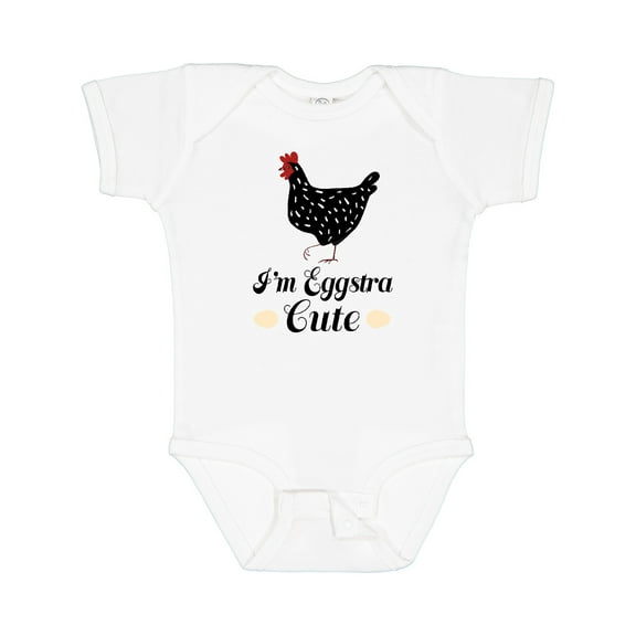 Inktastic Chicken Lover Eggstra Cute Girls Baby Bodysuit