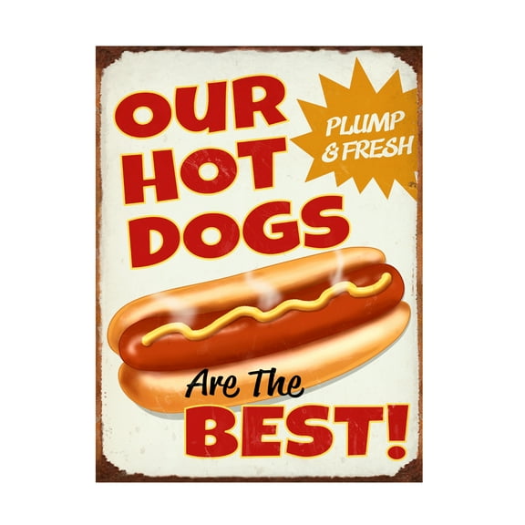 RetroPlanet 'Our Hot Dogs Best' Canvas Art