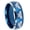 Matte Blue, variant on Multiple Zelda Dome Brush Black Polish Edge Tungsten Ring 10MM