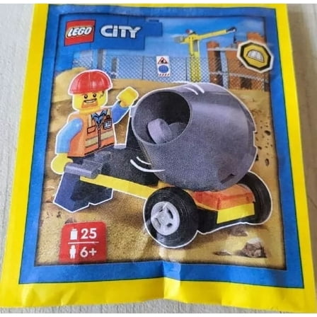 LEGO City: Construction Worker Minifigure with Cement Mixer