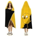 thumbnail image 2 of Adventure Time Jake The Dog Hooded Blanket Poncho, Wearable Hooded Blanket Cozy Soft Warm Plush Fleece Blanket for Adult Women Men, 2 of 7