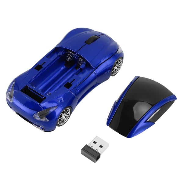 Souris de Style de Voiture de Sport Ergonomique avec Récepteur USB 2.4GHz, Capteur Optique 1600DPI, Sommeil Automatique pour Ordinateur Portable