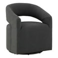 thumbnail image 3 of Furniture of America Cape Upholstered Indoor Boucle Fabric Swivel Armchairs & Accent Chairs, Gray, 3 of 11