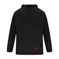 thumbnail image 3 of GERsome Mens Hooded Sweatshirt Casual Long Sleeve Drawstring Solid Color Pullover Hoodies with Pocket S-2XL, 3 of 4