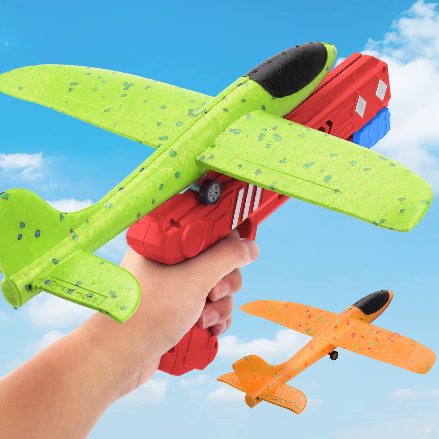 Catapult Airplane Toys Launcher Sling Glider Plane Outdoor Funny Play