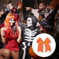 thumbnail image 3 of Unique Bargains 1 Pc Duckbill Clip Halloween Bow Double-layer Hair Clip for Women Orange, 3 of 5