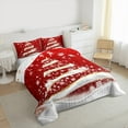 thumbnail image 3 of Homewish Teens Xmas Tree Snowflakes Full Size Comforter Sets 3-Piece,Merry Christmas Bedding Comforter Set,Happy New Year Lightweight Bedding Sets,Breathable Home Decor,Reversible, 3 of 8