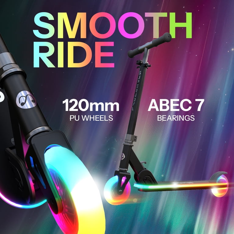 Meloセット Melo Supernova Kick Scooter – Kids Folding LED Light-Up Scooter