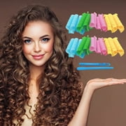 Tkrady 42 Pieces Spiral Curlers Wave Curls Kit, No Heat Hair Curlers Styling, 40 Pieces Hair Curler Rollers Curling Rods 2 Pieces Styling Hooks for Hair Supplies (7.87 Inch)