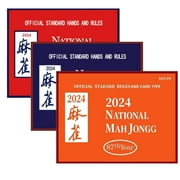 National Mah Jongg League 2024 Large Size Card Party Card Game- Mah Jongg Card - Official Hands and Rules (4PCS) Orange