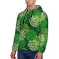 thumbnail image 3 of Lsque Green Flower Pattern Casual Men's Hoodie,Hooded Sweatshirt with Kangaroo Pocket,Pullover Hoodie-Medium, 3 of 7