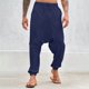 thumbnail image 1 of Pantalones largos para hombre, pantalones casuales de color sólido, pantalones de gama baja, pantalones Harun, pantalones de corsé con cintura elástica, pantalones de algodón para hombre, 1 of 6