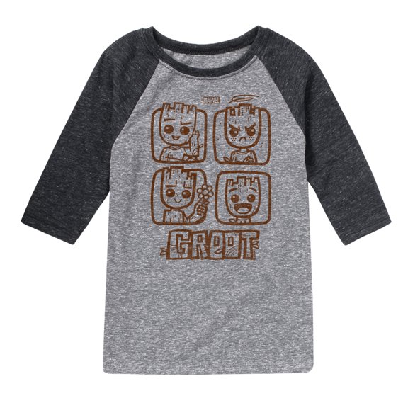 Marvel Guardians of the Galaxy - Groot Grid - Toddler And Youth Raglan