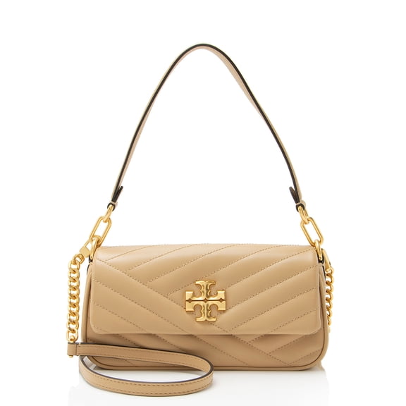 Pre-Owned Tory Burch Chevron Leather Kira Small Flap Bag
