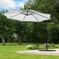 thumbnail image 2 of Harrier Overhanging Cantilever Parasol – Adjustable, Weather-Resistant 3m Outdoor Patio Umbrella | Optional LED Solar Lights & Bases [5 Colors], 2 of 6