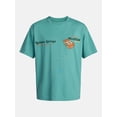 thumbnail image 5 of Disney Lightning McQueen Men’s Oversized Front and Back Graphic T-Shirt with Short Sleeves, Sizes S-3XL, 5 of 5