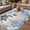 Blue Teal Grey, variant on Blue Coastal Outdoor Rug for Patio/Deck/Porch, Non-Slip Large Area Rug 3 x 5 Ft, Sea Turtle Octopus Coral Beach Nautical Indoor Outdoor Rugs Washable Area Rugs, Reversible Camping Rug Carpet Runner
