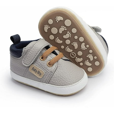 

Baby Boys Girls Moccasins Oxford Sneakers PU Leather Rubber Sole Infant Loafers Anti-Slip Toddler First Walkers Crib Dress Shoes