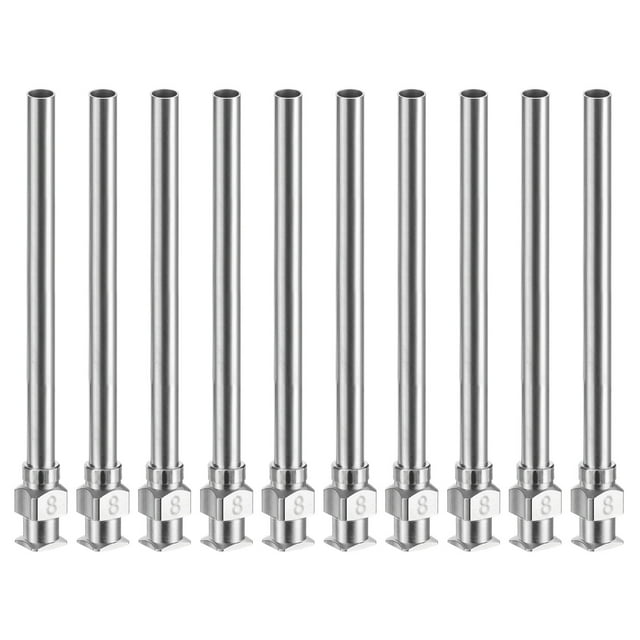 10 Pcs Aiguille de Distribution 8G 2 Pouces avec Verrou pour Encres Liquides Adhésives