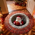 thumbnail image 4 of Christmas 3D Rug - Optical Illusion Area Rugs for Bedroom Living Room Indoor Christmas Decorations Xmas Santa Claus Entryway Rug Round Door Mat Holiday Indoor Entrance Small Rugs, 4 of 5