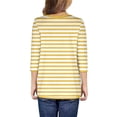 thumbnail image 5 of CCRFTGI 3/4 Sleeve Girls Tops Size 7 Cute Yellow Striped T Shirts Holiday Crewneck Tshirts Casual Fall Spring Outfit Yellow 5-6 Years, 5 of 5