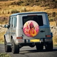 thumbnail image 5 of Gukieu Digital Nomad Pink Landscape Print Car Tire Cover, Adjustable Waterproof and Dustproof Tire Protection Cover, Suitable for SUV, Truck, Van-14 inch, 5 of 6