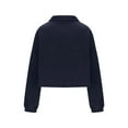 thumbnail image 4 of Ashirexll Womens Sweatshirt Fashionable Fleece Sports Jacket with Standing Collar and Plush Zipper Coat Navy XL, 4 of 5