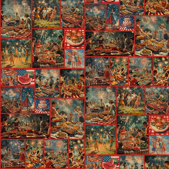 Celebrate Freedom Patriotic Cotton Fabric