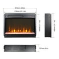 thumbnail image 2 of 23 Inch Electric Fireplace Insert Ultra Thin Heater With Crystal & Realistic Flame Remote Control Timer Overheating Protection With Sidelight, 2 of 10