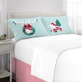 thumbnail image 2 of Hello Kitty Holiday Blue Reversible Silky Satin Pillowcase, Standard Size, 2-Pack, 2 of 5
