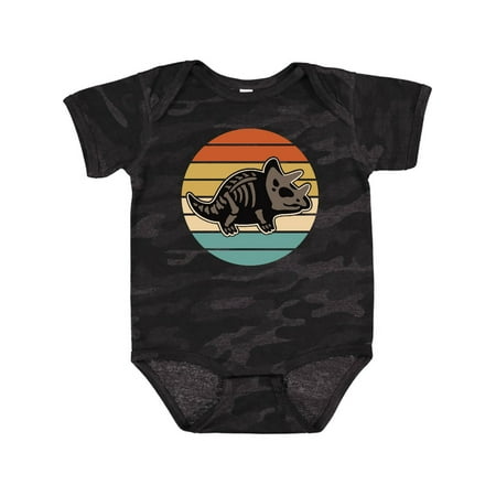 

Inktastic Dinosaur Triceratops Skeleton Vintage Gift Baby Boy or Baby Girl Bodysuit