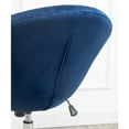 thumbnail image 2 of Noas Velvet Upholstered Tufted Back Swivel Accent Chair in Blue, 2 of 13