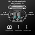 thumbnail image 4 of Wireless Earbuds with Charging Case,Bluetooth 5.3 Headphones Digital Display 48 Hrs Playtime Sports Ear Buds with Earhook Deep Bass IPX6 Waterproof Earphones for TV Phone Laptop - Black, 4 of 7