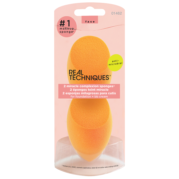 Real Techniques Miracle Complexion Sponge Makeup Blender, Set of 2
