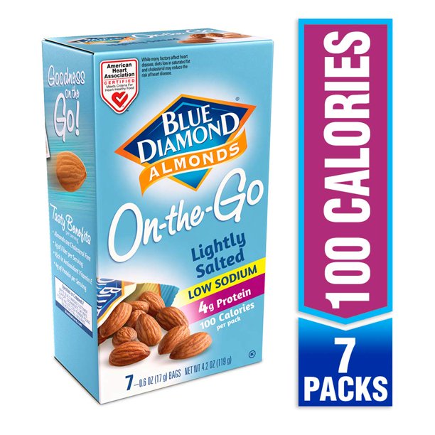 Blue Diamond Almonds, Low Sodium Lightly Salted, 100 Calorie OnTheGo