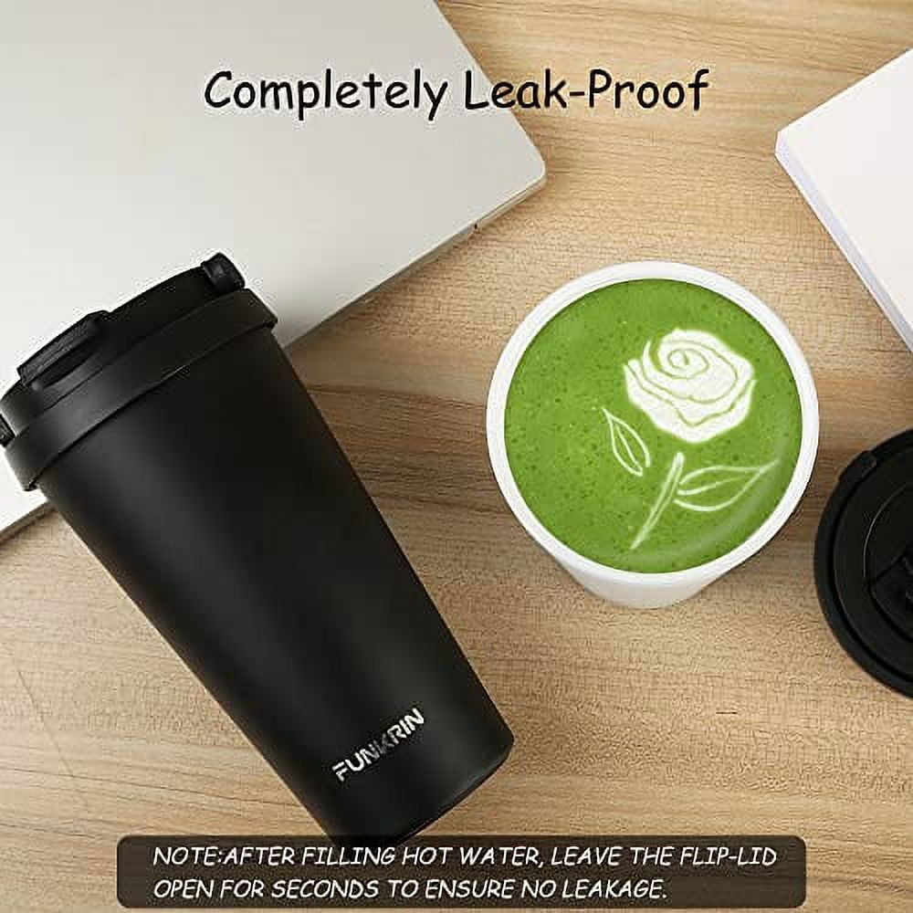 Funkrin Insulated Coffee Mug with Ceramic Coating, 16oz Iced Coffee Tumbler  Cup with Flip Lid and Ha…See more Funkrin Insulated Coffee Mug with