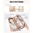 thumbnail image 2 of Bolsa de maquillaje EACHY Travel de gran capacidad, impermeable, color blanco, 2 of 7