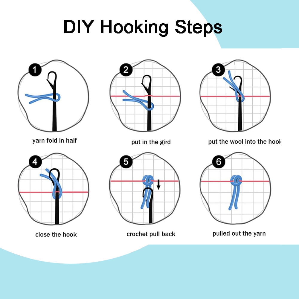 Latch Hook Kit, Snowy Owl Animal Latch Hook Pillow Kits For Adults Crochet Yarn Cushion Pre-Printed Needlework Handcraft 17X17 Inch