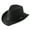 Black, variant on Summer Sun Hats For Women Men Breathable Panama Straw Cowboy Hat Wide Brim Rolled Edge Sun Casual Beach Outdoor Travel Elegant British Style