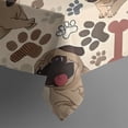thumbnail image 5 of Pug and Footprint Square Tablecloth,Waterproof Square Table Cover,Wipeable Spillproof Washable Table Cover for Home Kitchen Party Decor 42"X42"(107x107cm), 5 of 6