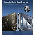 thumbnail image 5 of Glossy Titanium for iPhone 15 Pro Max Case with Full Camera Protection [Perfect Match for MagSafe] [No.1 Strong N56 Magnets] for Magsafe Slim Women Girls Men Phone Case (6.7")-Black, 5 of 14